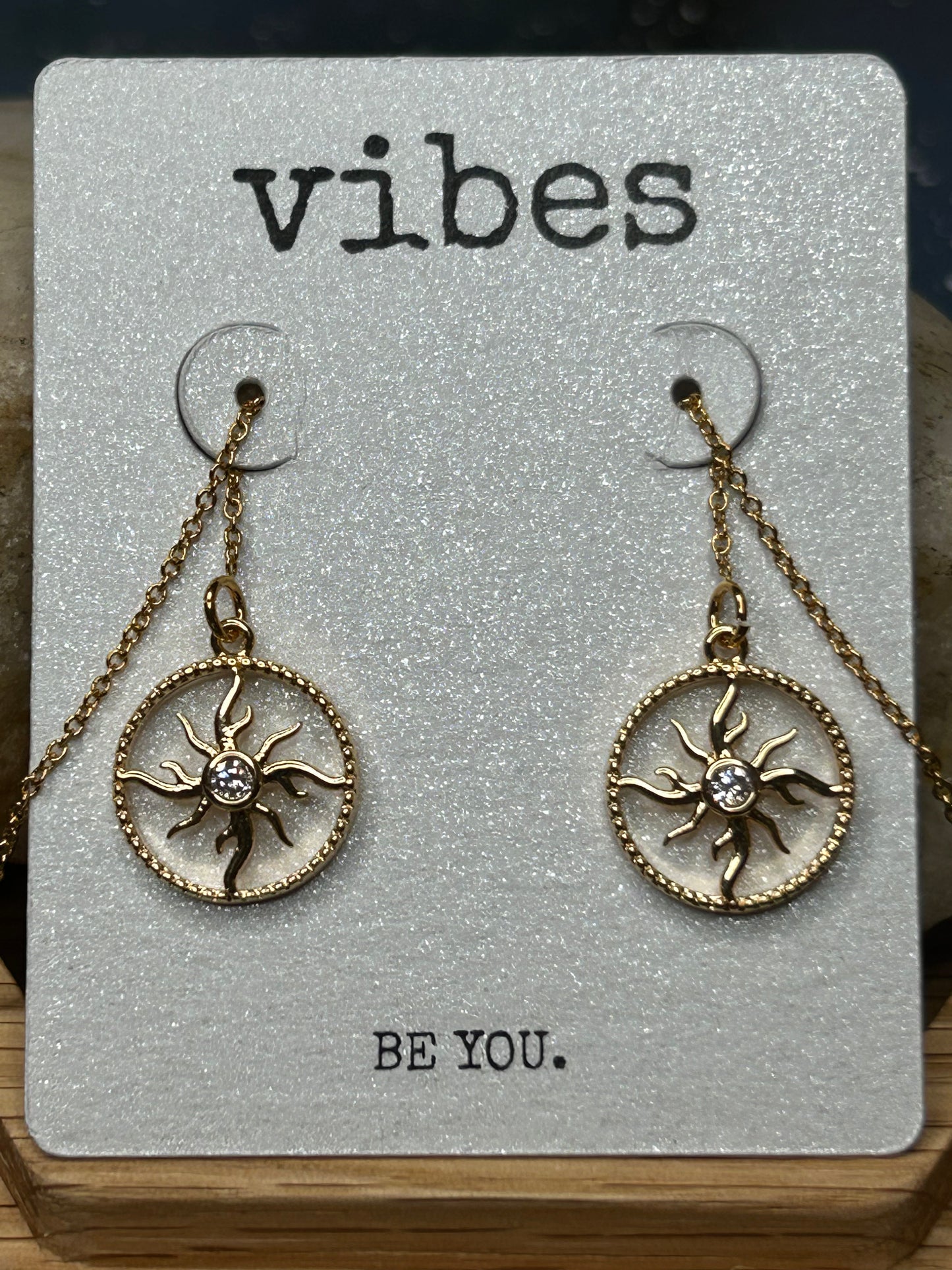 Solar Storm Threader Drop Earrings