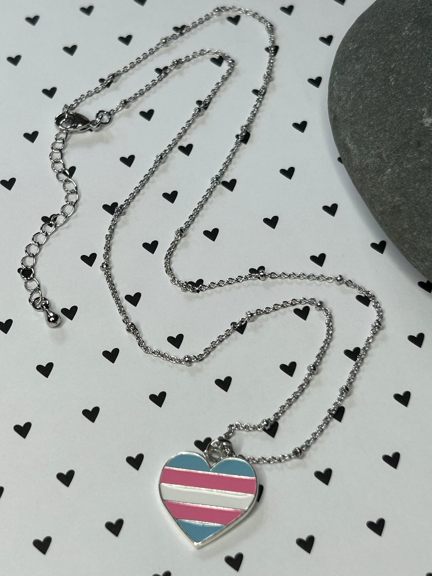 Transgender Heart Necklace
