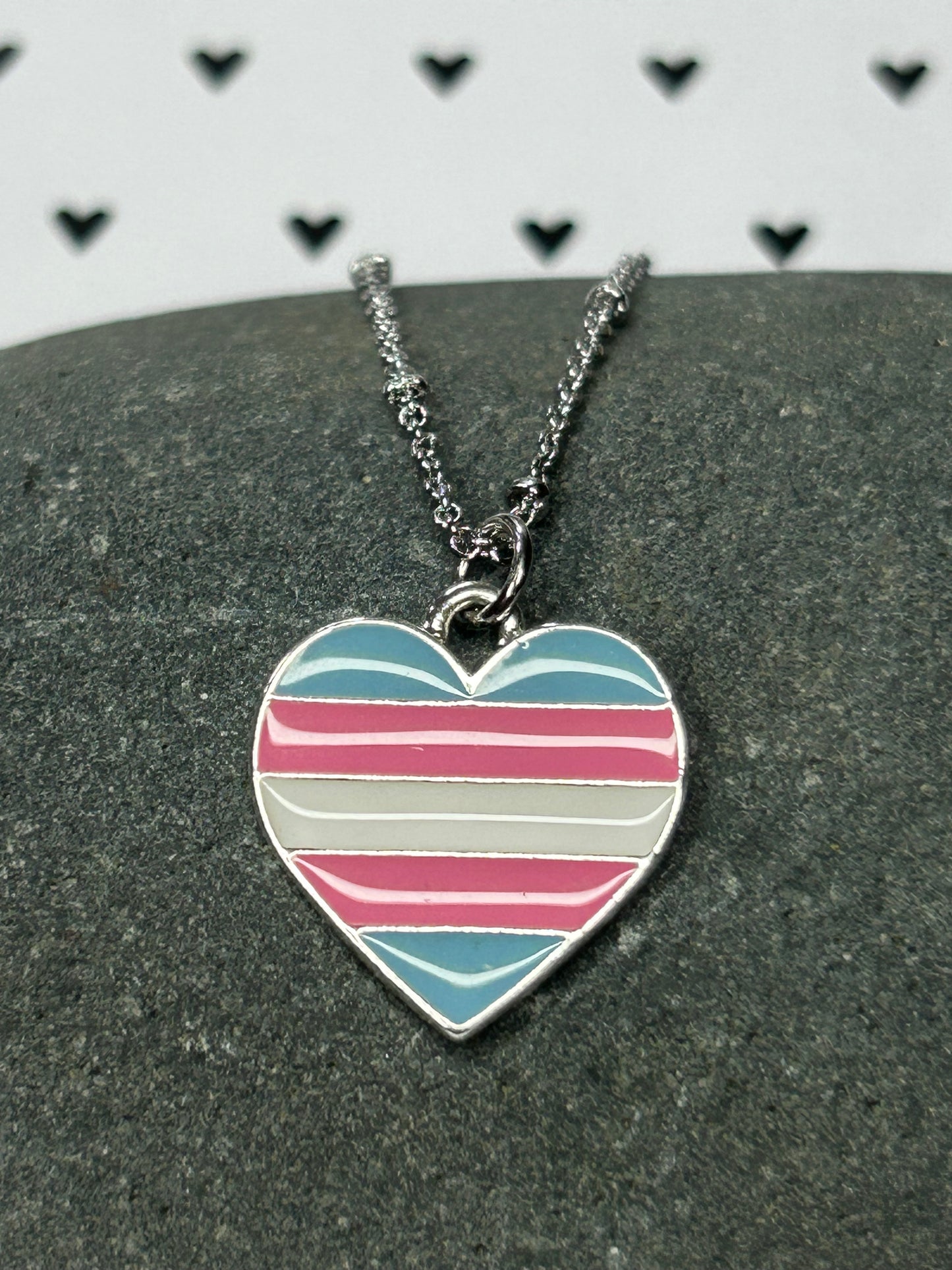 Transgender Heart Necklace