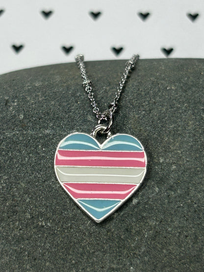 Transgender Heart Necklace