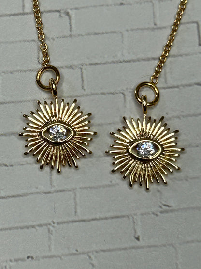 Eye Of The Sun Threader Drop Earrings