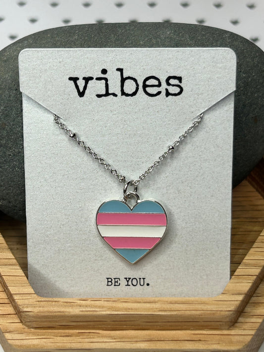 Transgender Heart Necklace