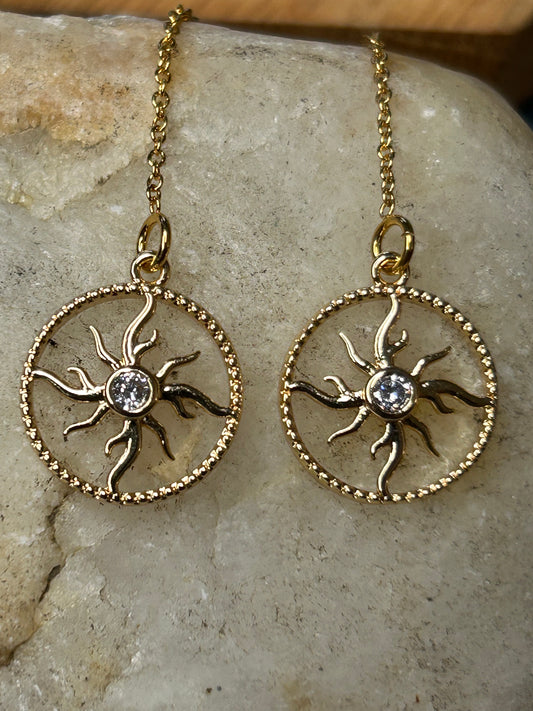 Solar Storm Threader Drop Earrings