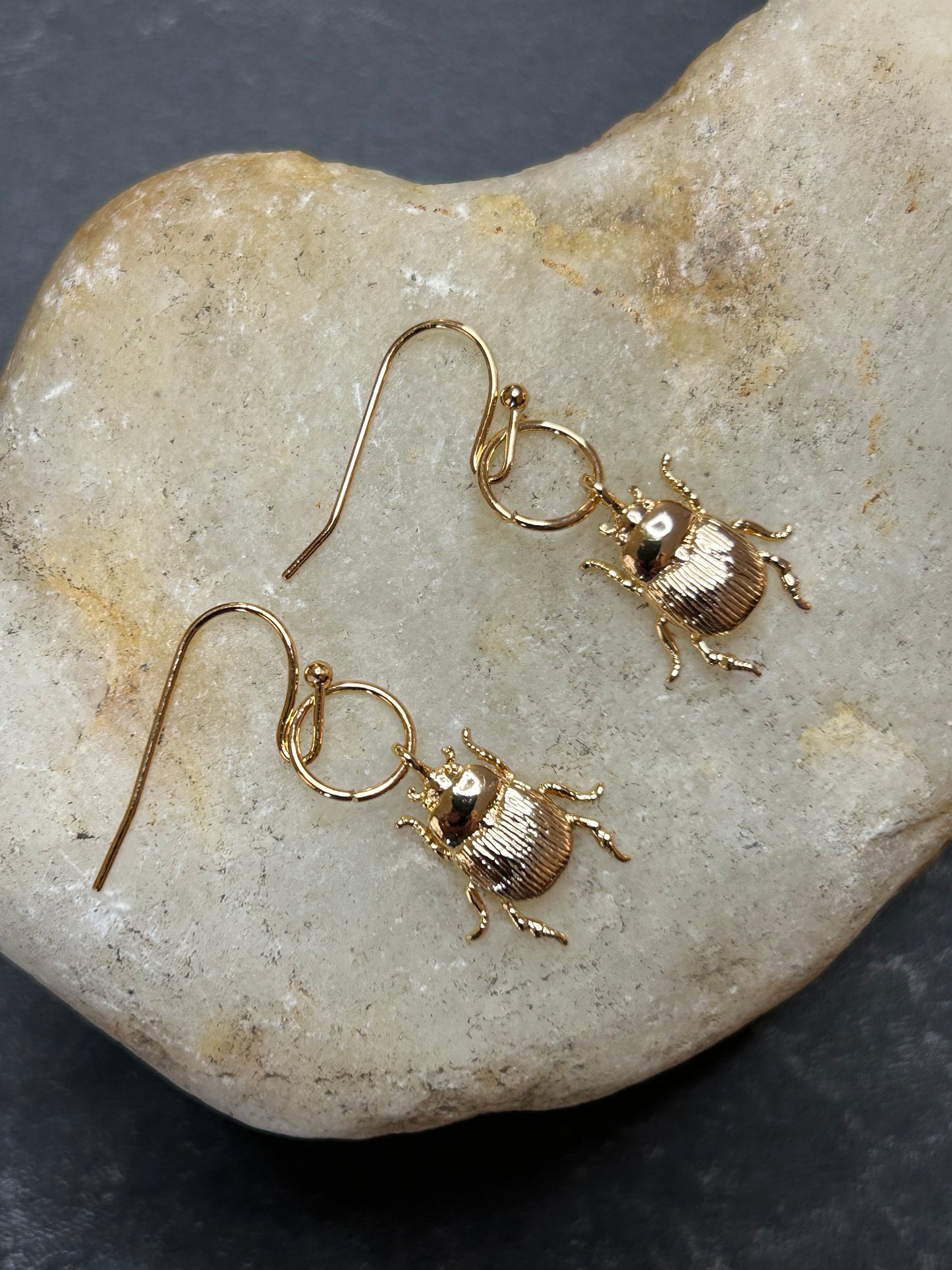 Egyptian Beetle Mini Earrings